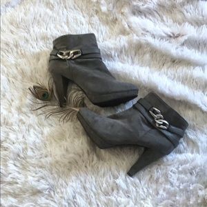 Covington Gray ankle boots.